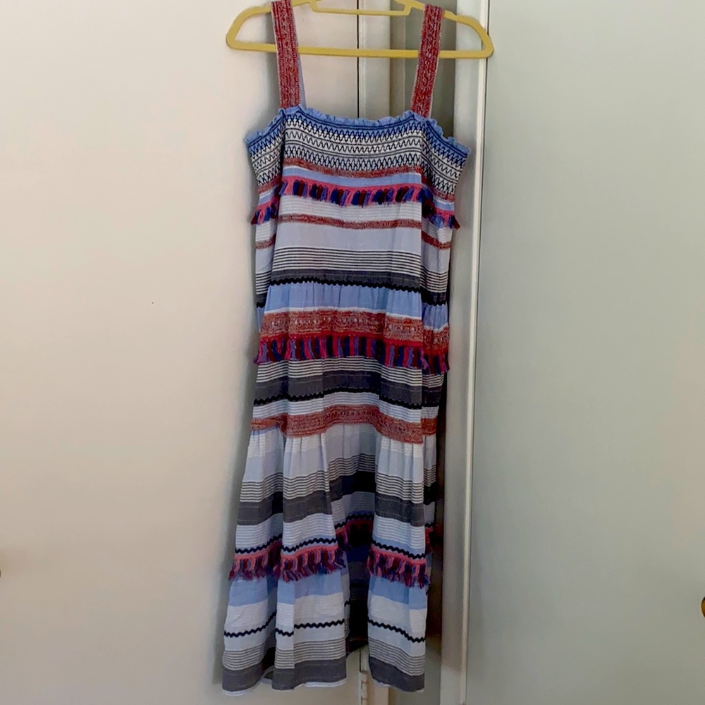 Zara Smocked Tassel Dress
